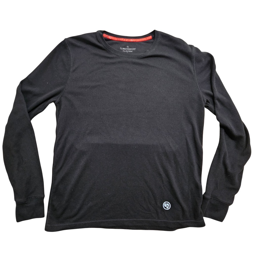Climatesmart Pro Extreme Mens Large Black Long Sleeve Ribbed Base Layer Top
